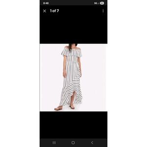 Express L/Petite 100% Cotton Lined Off-shoulder Ruffle Maxi Dress, Summer,beach